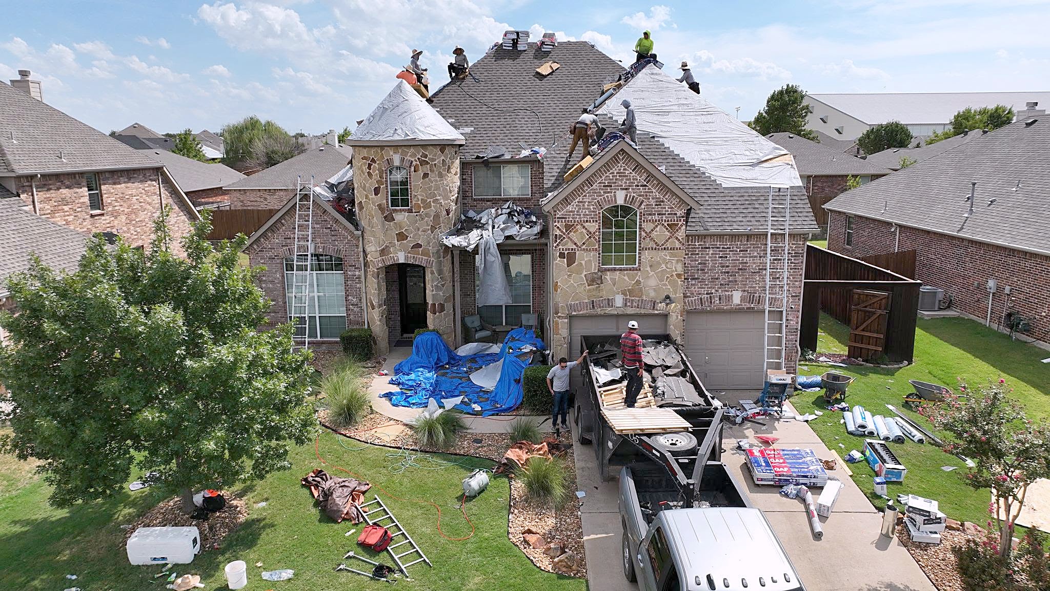 JaM Roofing & Construction at work in the Dallas/Fort Worth Metroplex